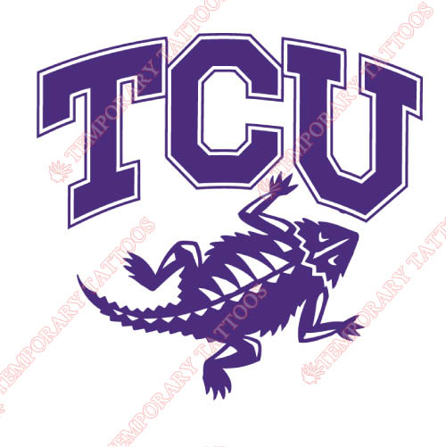 TCU Horned Frogs Customize Temporary Tattoos Stickers NO.6427